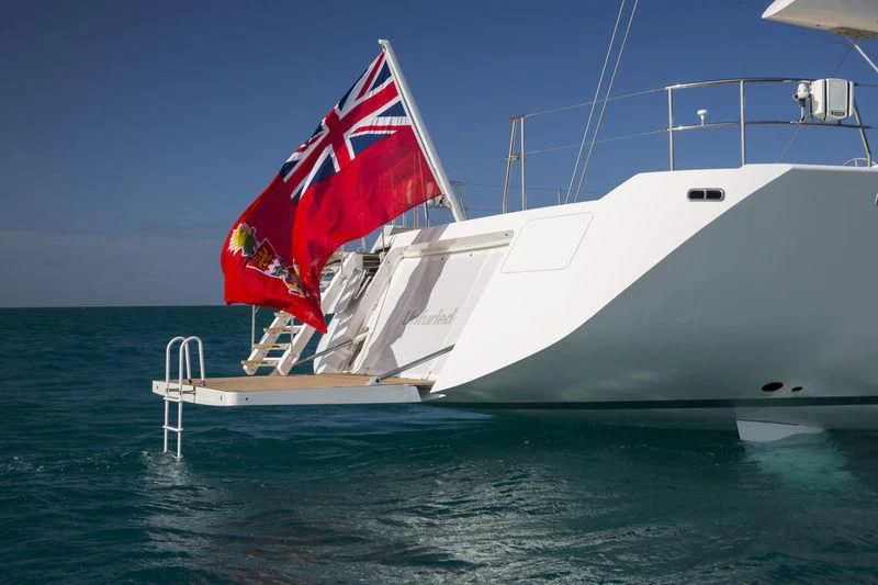 a boat on the water aboard UNFURLED Yacht for Sale