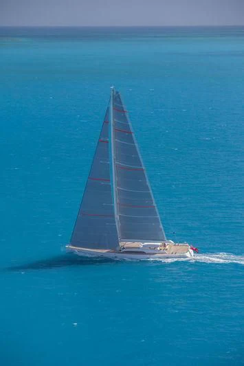 a sailboat on the water aboard UNFURLED Yacht for Sale