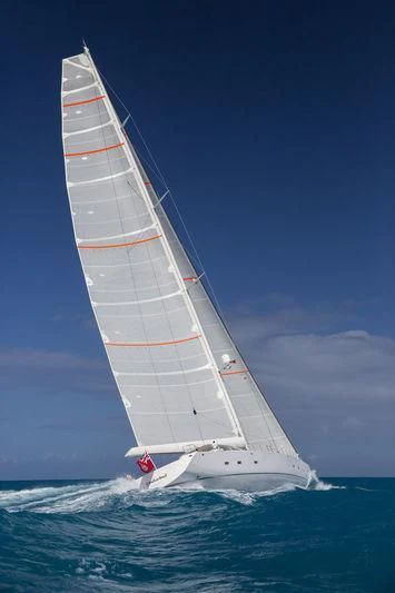 a sailboat in the ocean aboard UNFURLED Yacht for Sale