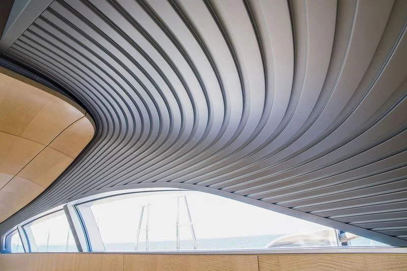 a view looking up at a roof aboard UNFURLED Yacht for Sale