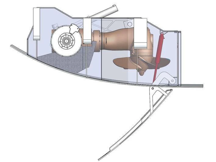 diagram, engineering drawing aboard UNFURLED Yacht for Sale