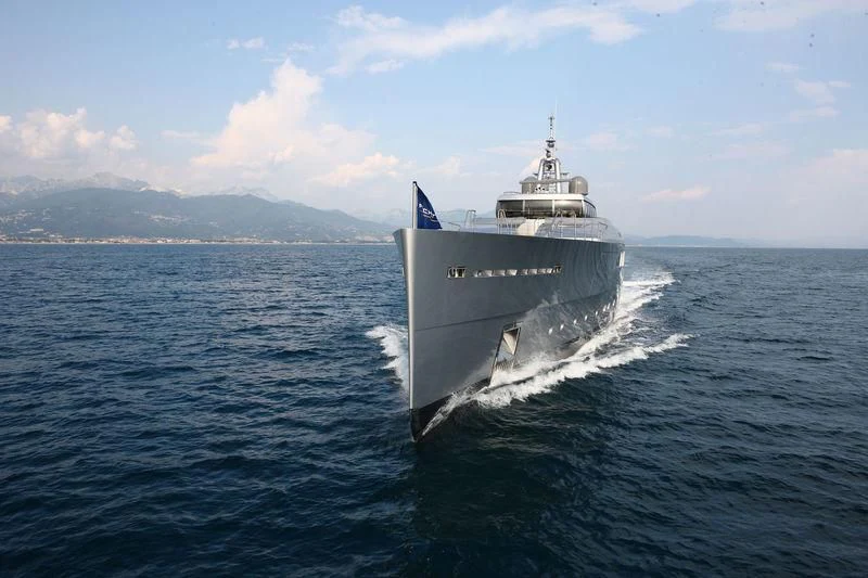a large ship in the water aboard FALCO MOSCATA Yacht for Sale