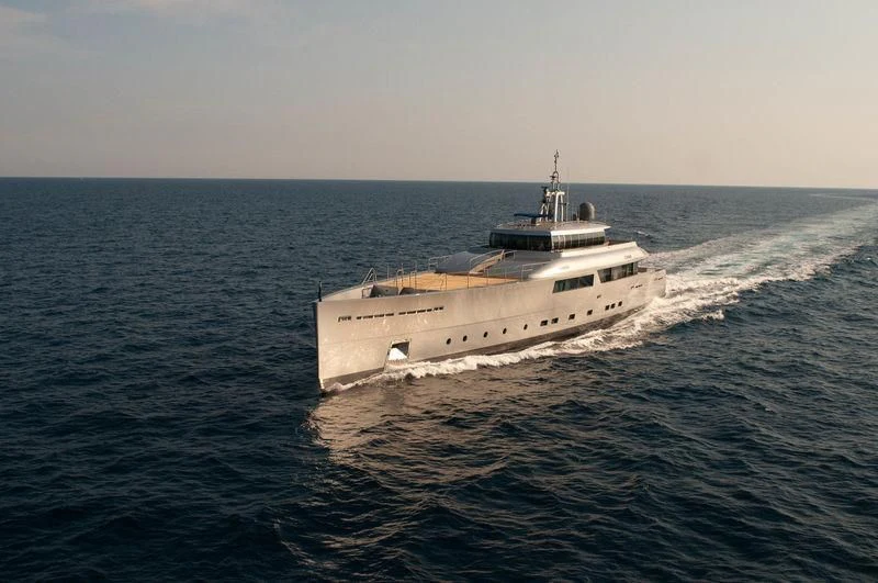 a large ship in the water aboard FALCO MOSCATA Yacht for Sale
