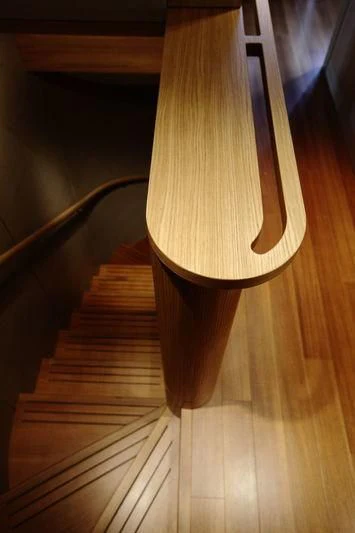 a wooden object on a wood surface aboard FALCO MOSCATA Yacht for Sale