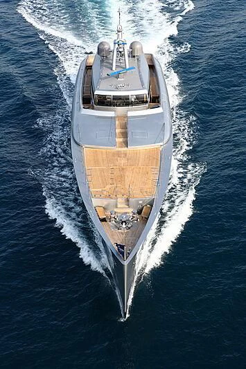 a rocket ship in the water aboard FALCO MOSCATA Yacht for Sale