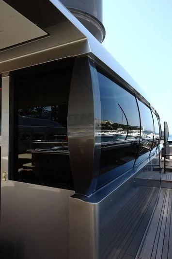 a large glass door aboard FALCO MOSCATA Yacht for Sale
