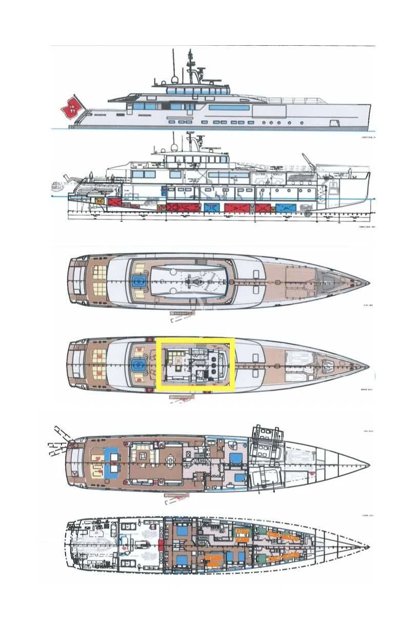diagram aboard FALCO MOSCATA Yacht for Sale