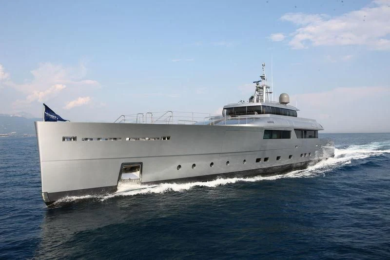 a large white ship aboard FALCO MOSCATA Yacht for Sale