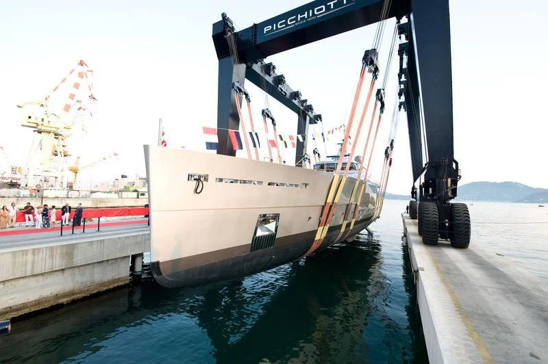 a large boat on a body of water aboard FALCO MOSCATA Yacht for Sale