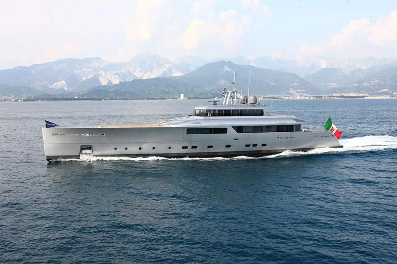 a large ship in the water aboard FALCO MOSCATA Yacht for Sale