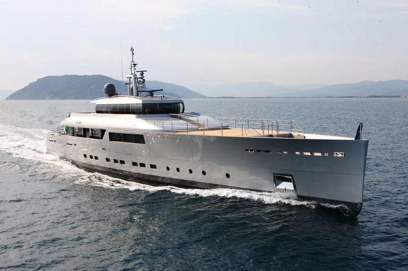 a large ship in the water aboard FALCO MOSCATA Yacht for Sale