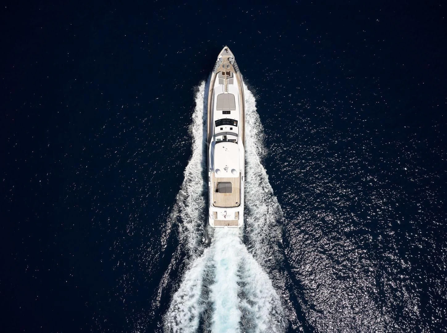 a rocket taking off from the ground aboard PRINCESS LONA Yacht for Sale