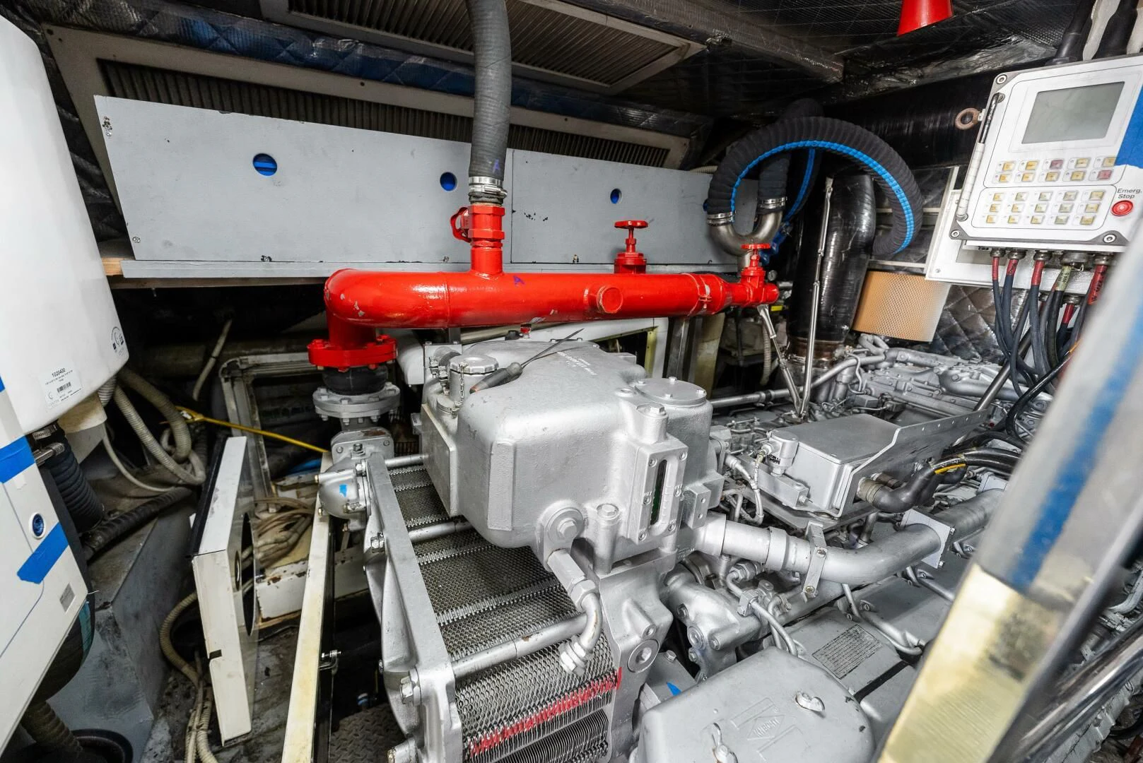 a machine with a blue handle aboard PRINCESS LONA Yacht for Sale