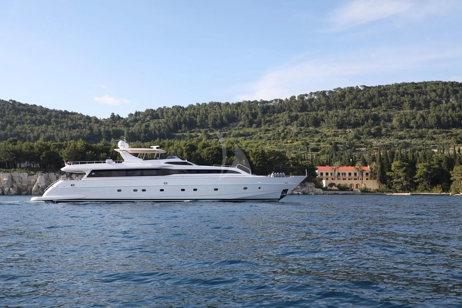 a boat on the water aboard PRINCESS LONA Yacht for Sale