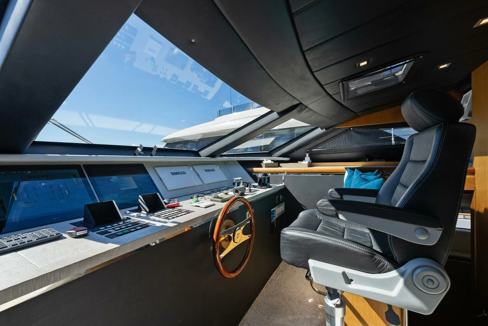 inside of a car aboard PRINCESS LONA Yacht for Sale