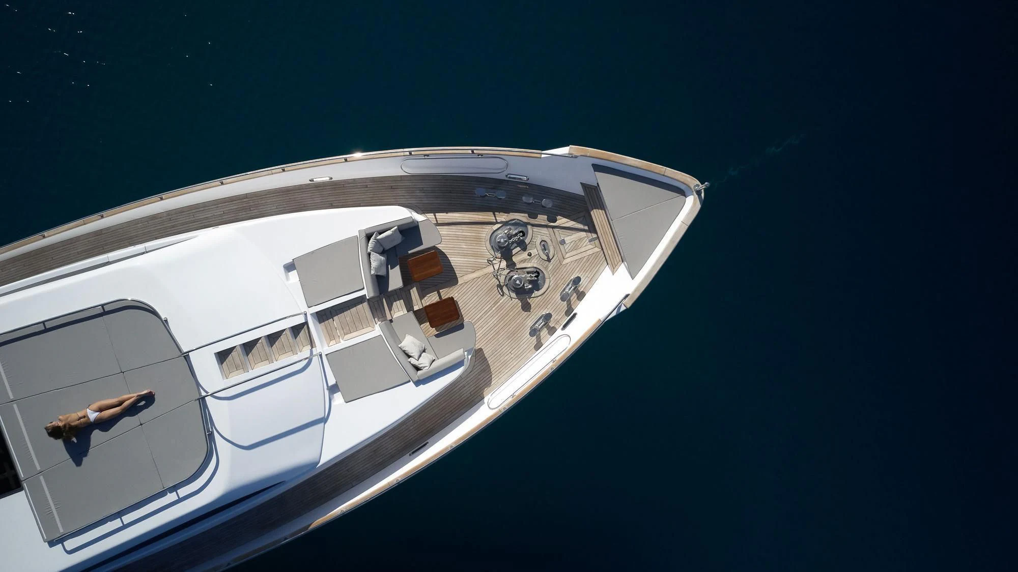 a white yacht in the water aboard PRINCESS LONA Yacht for Sale