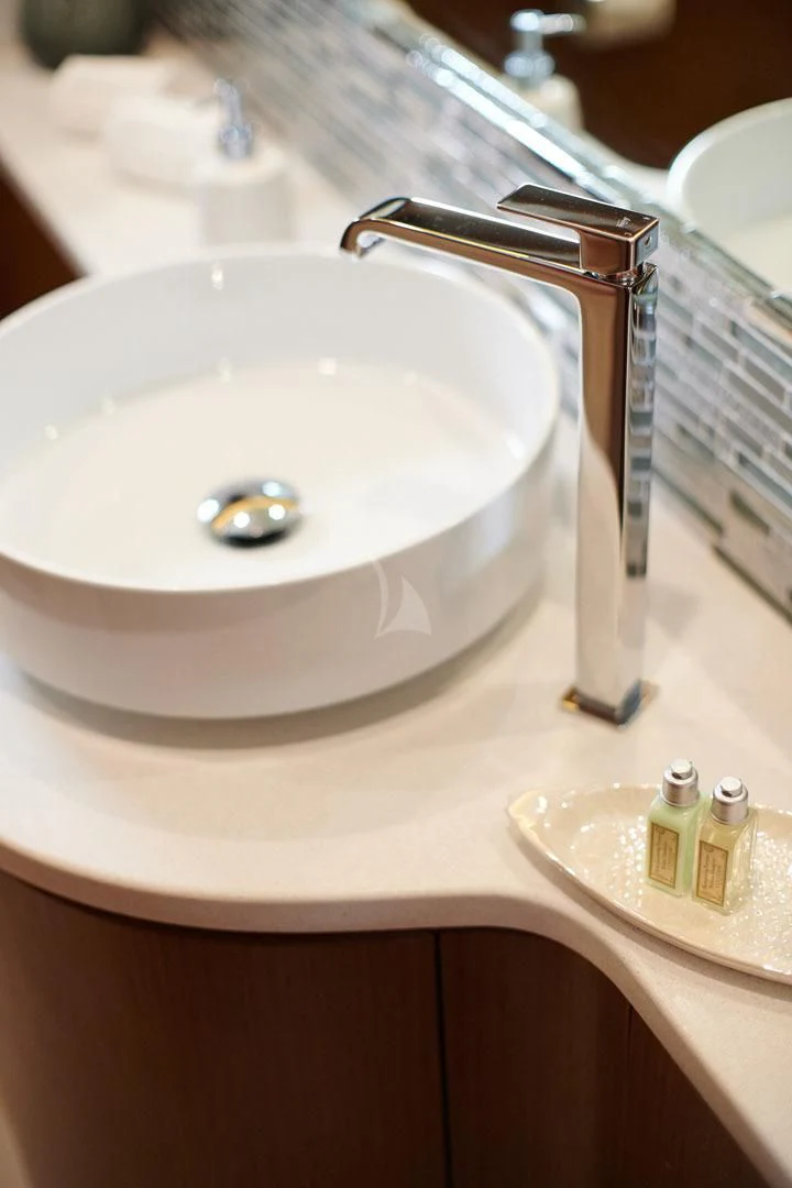 a sink with a faucet aboard PRINCESS LONA Yacht for Sale
