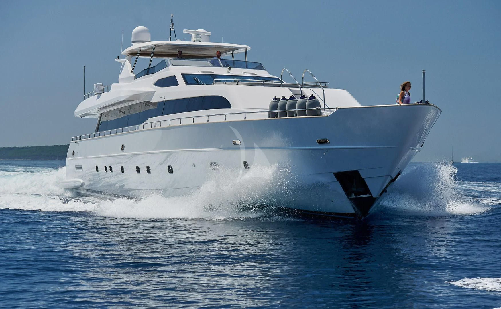 a large white boat aboard PRINCESS LONA Yacht for Sale