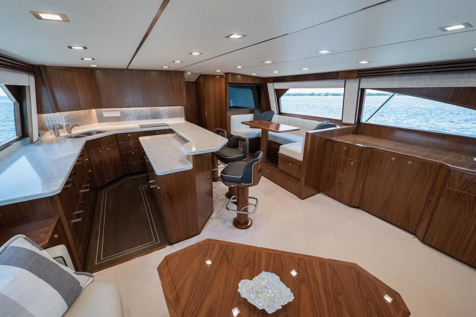 inside view of a room aboard GAME ON Yacht for Sale