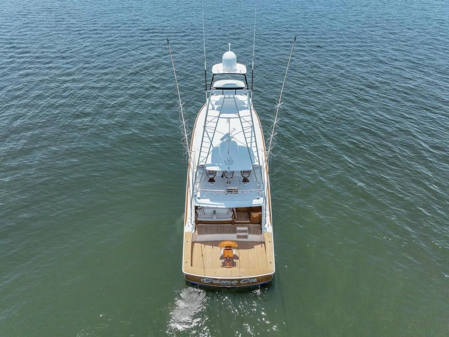 a boat on the water aboard GAME ON Yacht for Sale