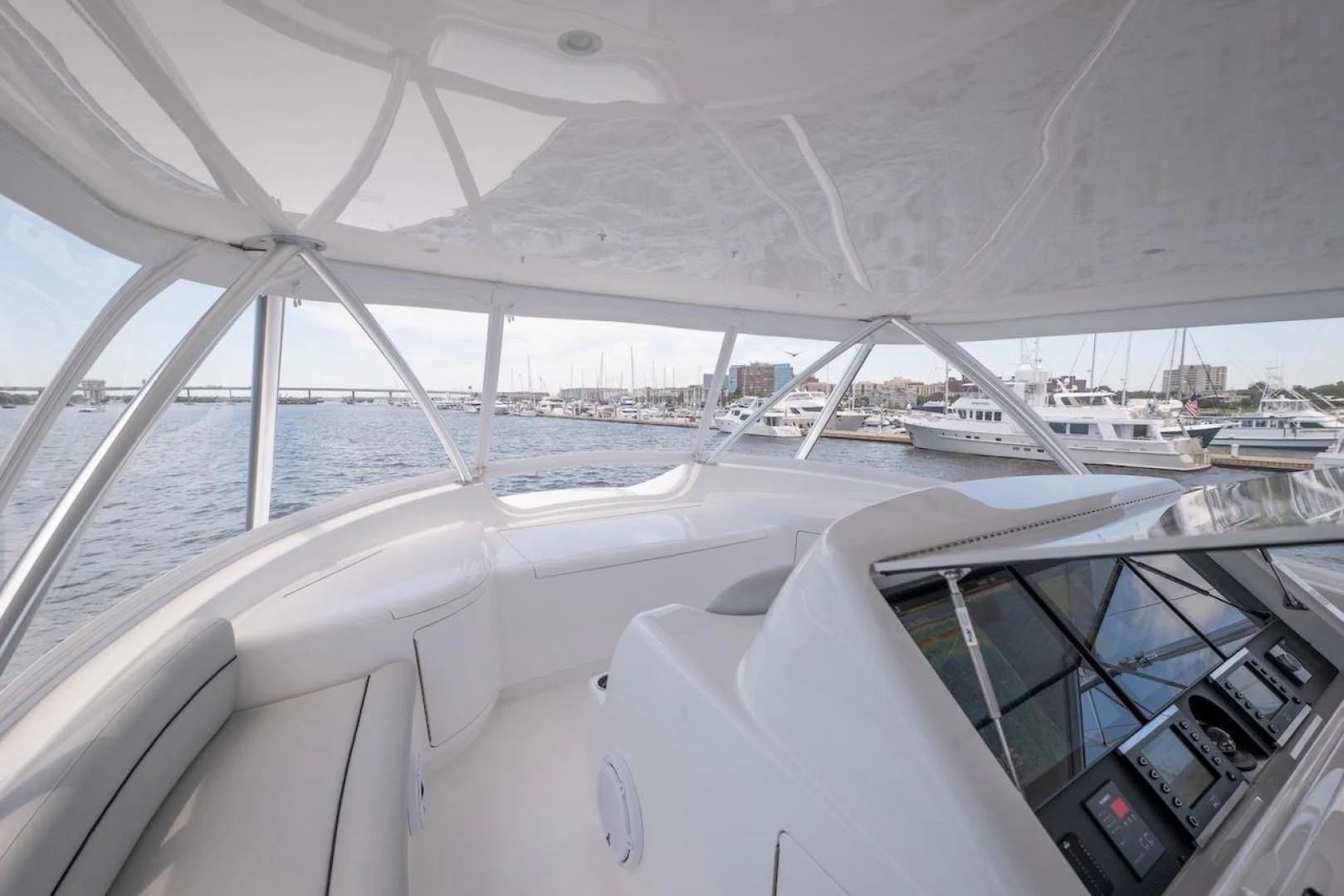 a view of the water from the deck of a boat aboard GAME ON Yacht for Sale