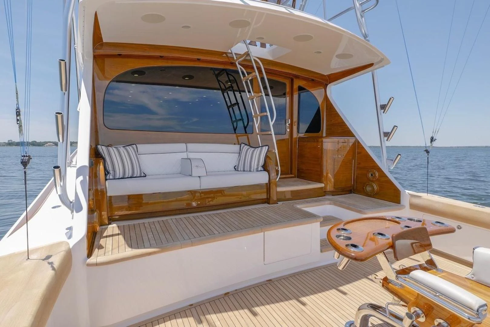 the inside of a boat aboard GAME ON Yacht for Sale
