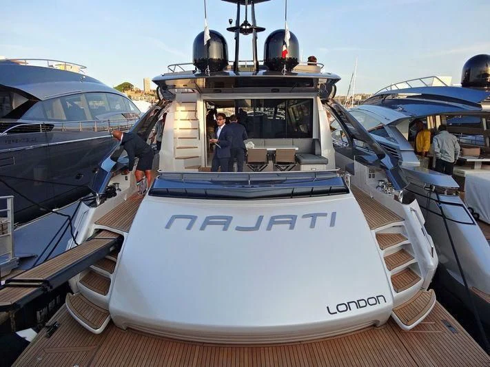 a boat on a dock aboard NAJATI Yacht for Sale