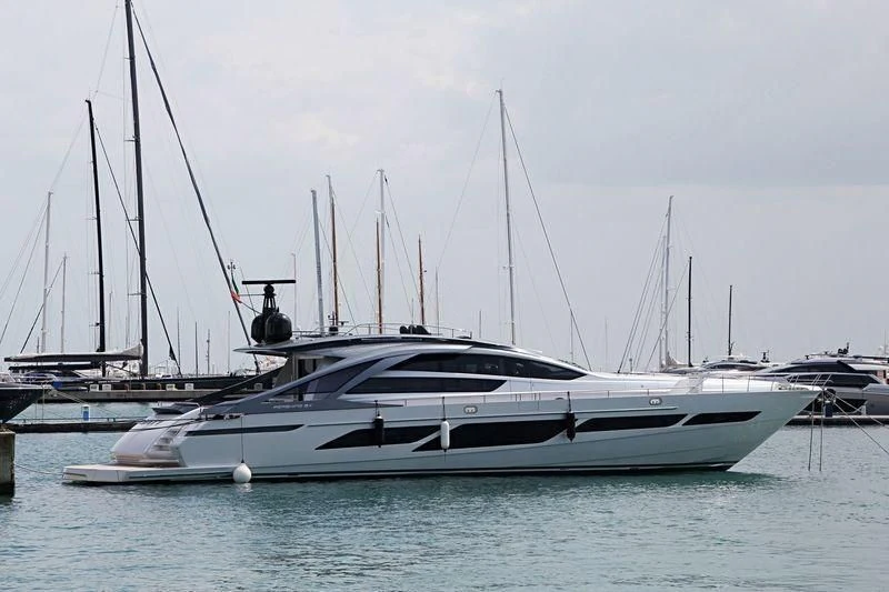 a white boat in the water aboard NAJATI Yacht for Sale