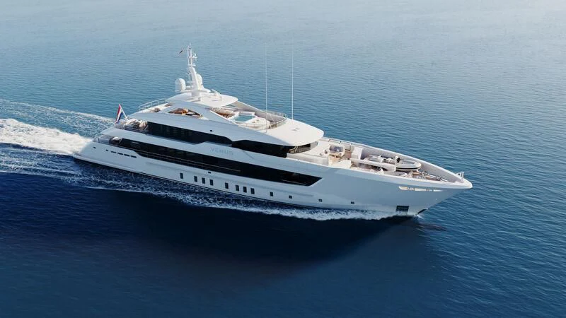 a white yacht in the water aboard SOLEMATES Yacht for Sale