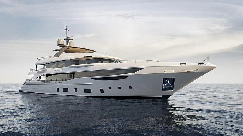 a white yacht in the water aboard DONNA SANTA DUE Yacht for Sale