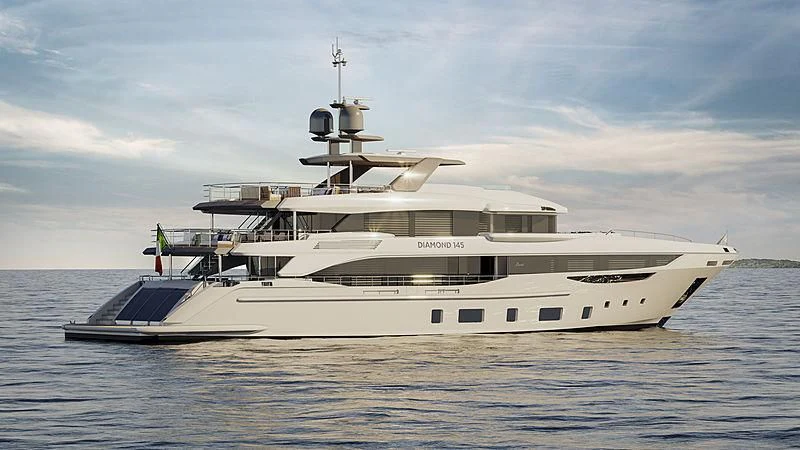 a large white yacht aboard DONNA SANTA DUE Yacht for Sale