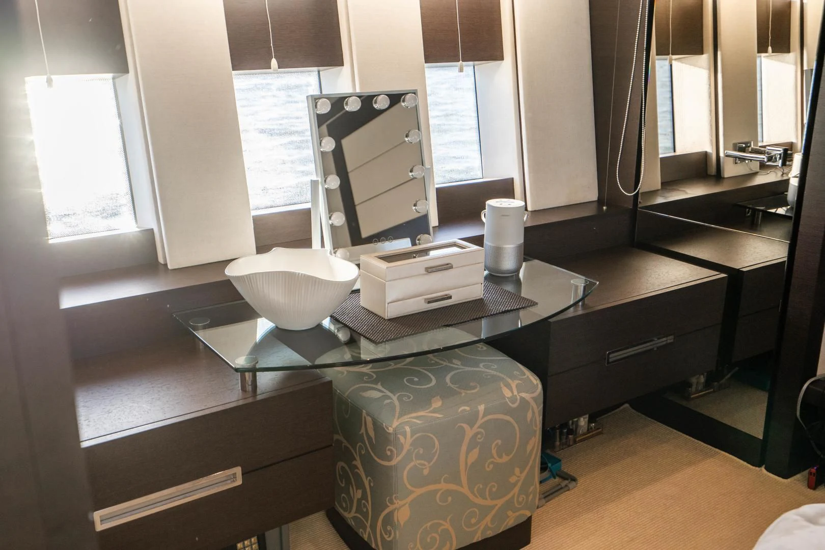 a kitchen with a bowl and a bowl on a table aboard PLANE II SEA Yacht for Sale