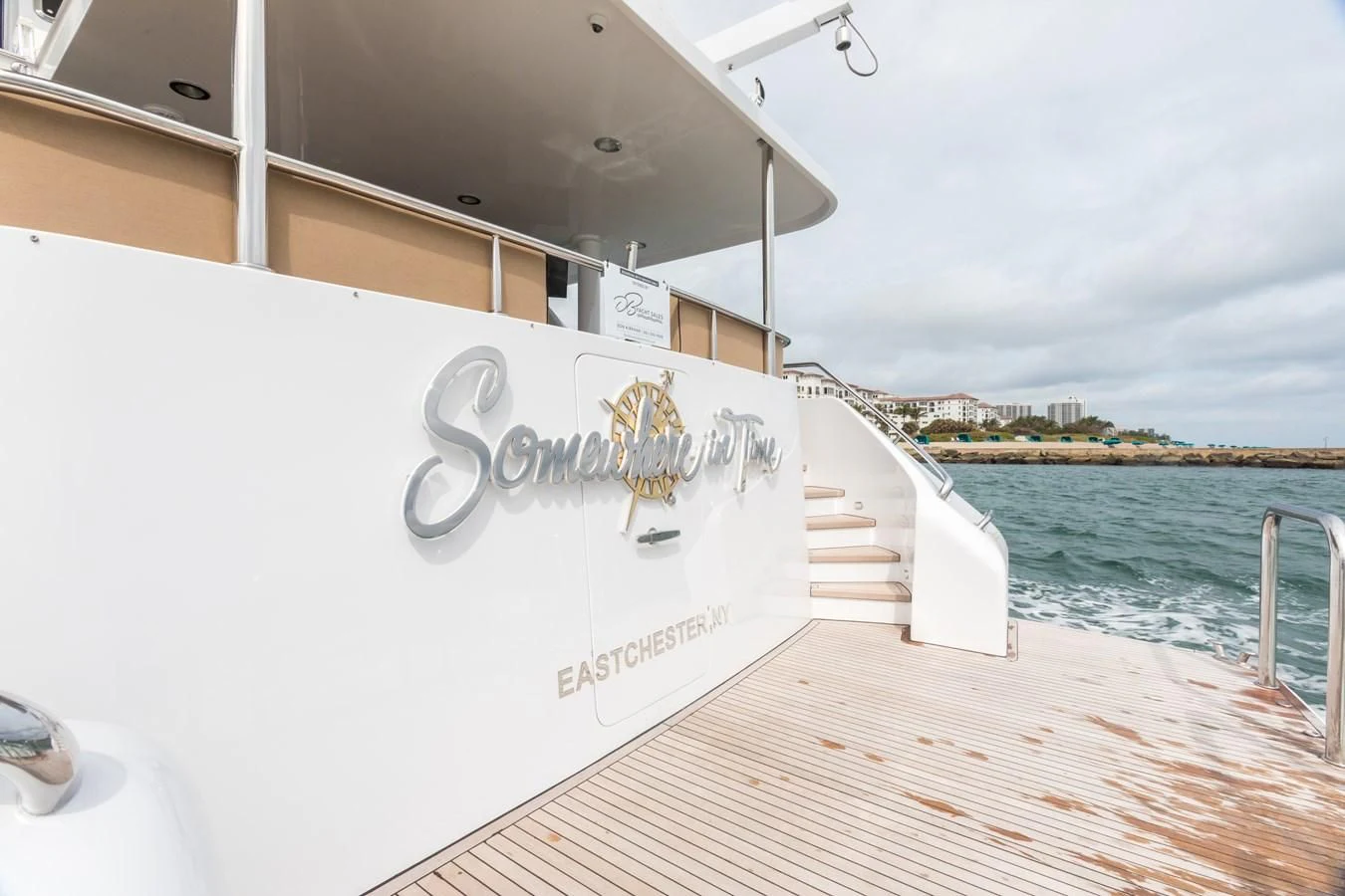 a boat on the water aboard SOMEWHERE IN TIME Yacht for Sale