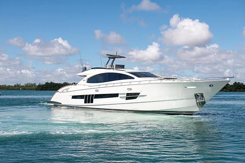 a white yacht in the water aboard NEW LIFE Yacht for Sale
