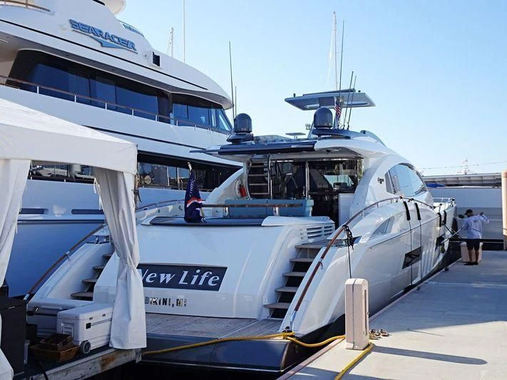 a couple of boats are parked aboard NEW LIFE Yacht for Sale