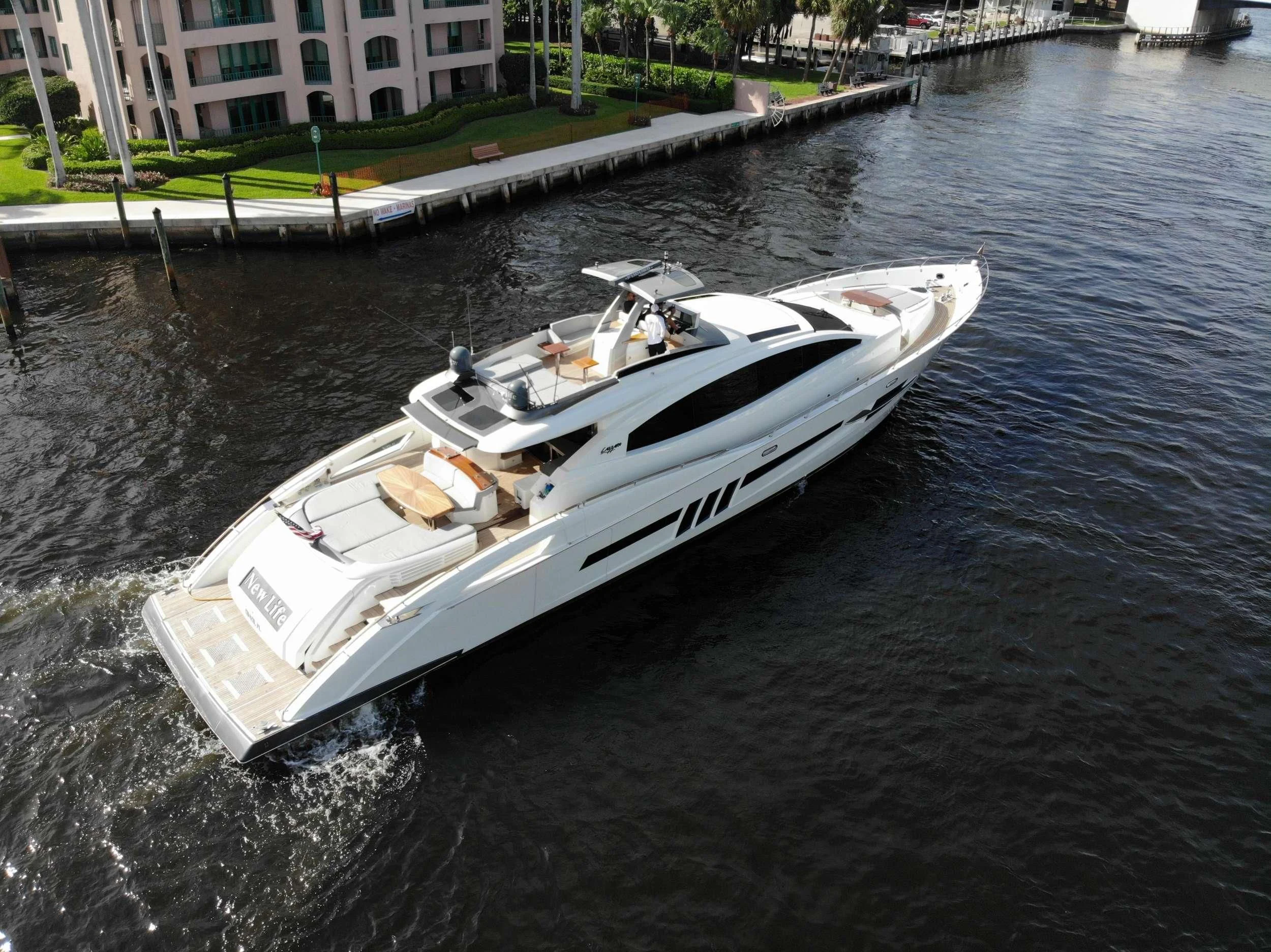 a boat on the water aboard NEW LIFE Yacht for Sale