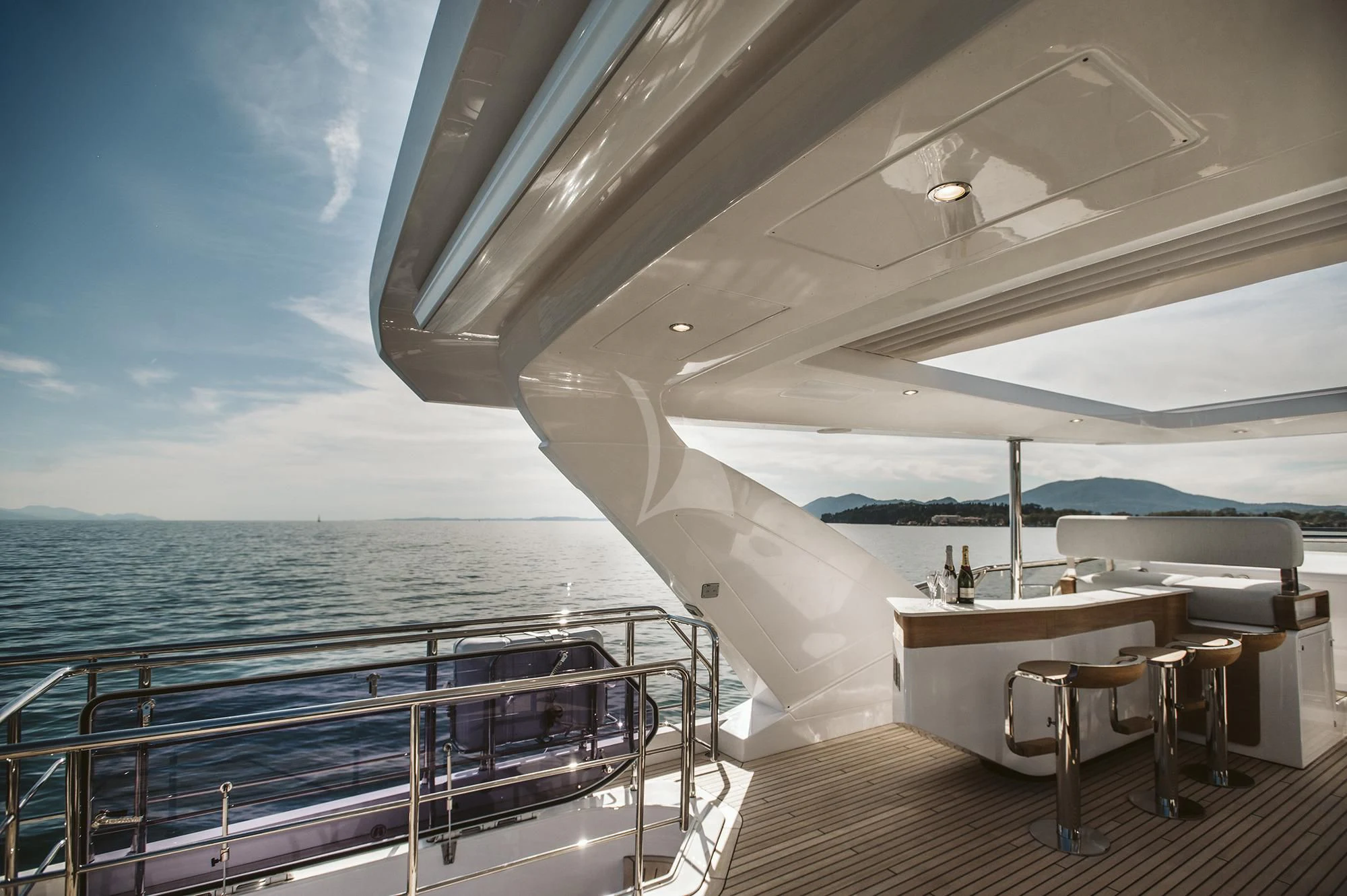 a boat on the water aboard AGIO Yacht for Charter