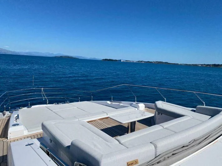 a boat on the water aboard AGIO Yacht for Charter