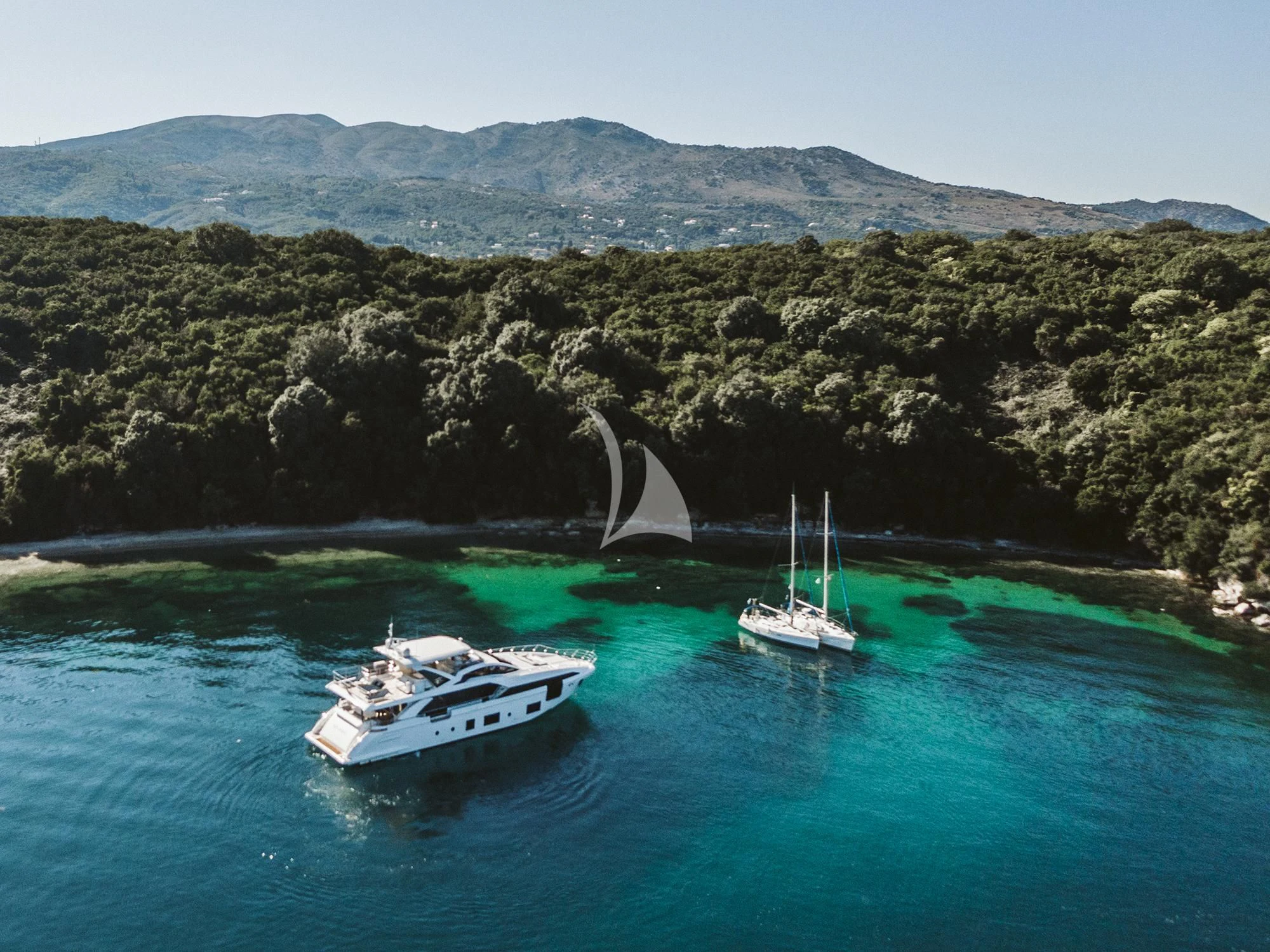 boats in the water aboard AGIO Yacht for Charter