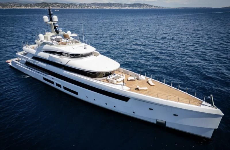 a boat in the water aboard LADY A Yacht for Sale