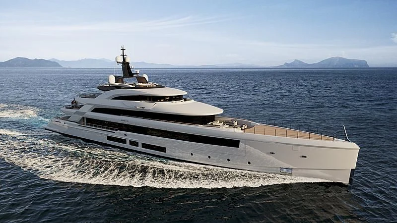 a ship on the water aboard LADY A Yacht for Sale