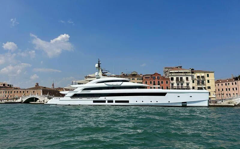 a boat on the water aboard LADY A Yacht for Sale
