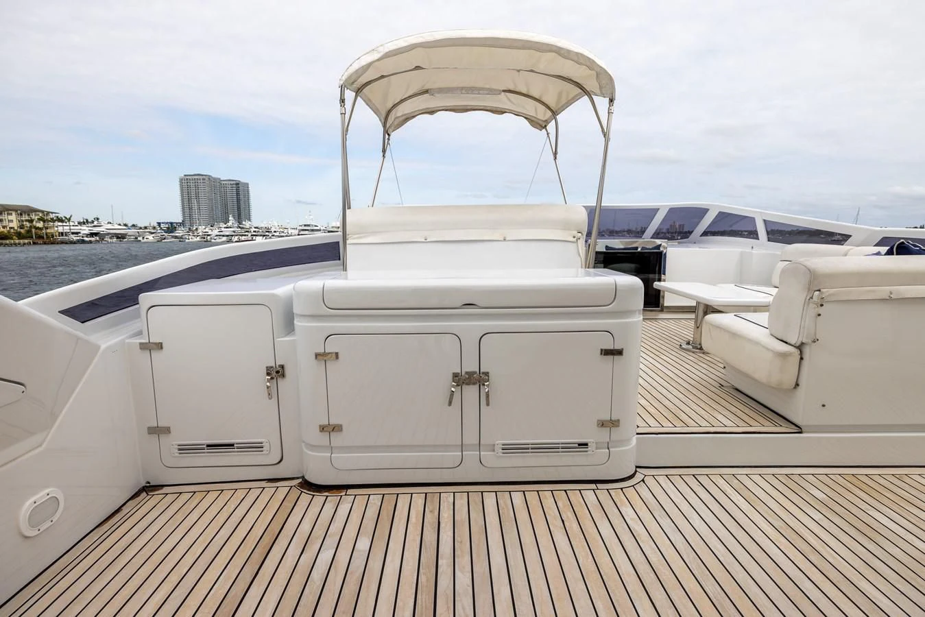 a boat on a deck aboard ENDLESS SUN Yacht for Sale