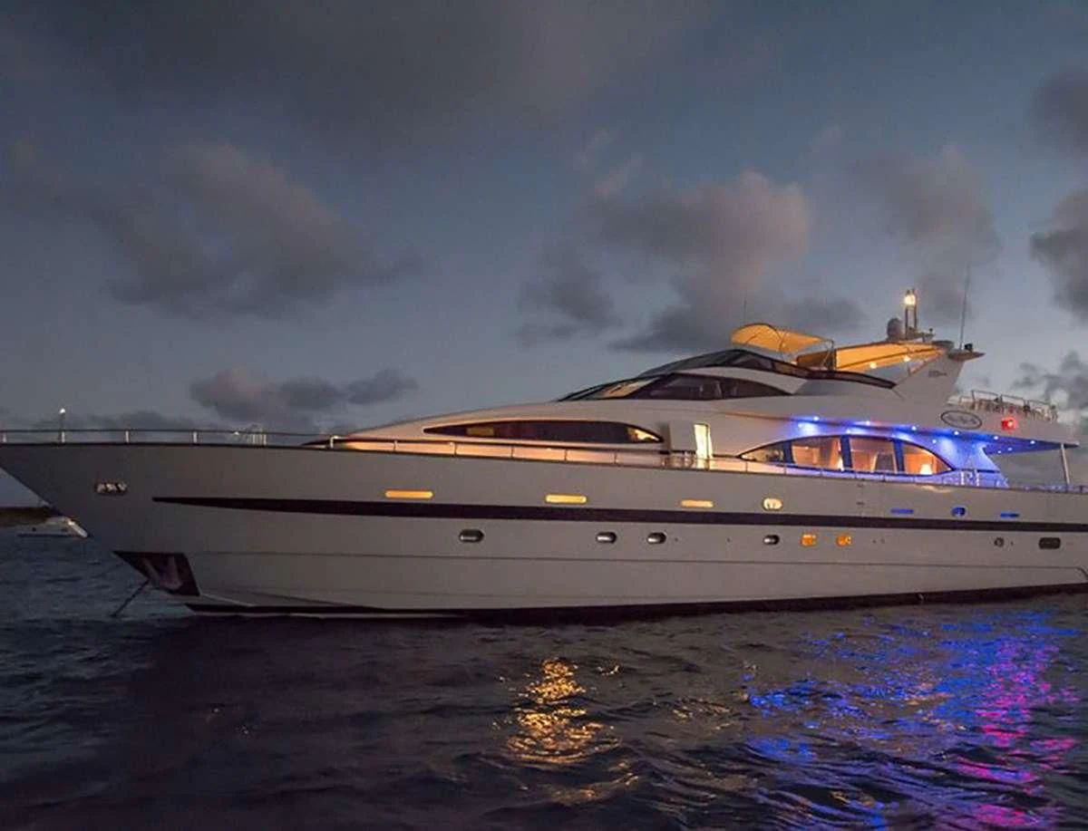 a yacht on the water aboard ENDLESS SUN Yacht for Sale