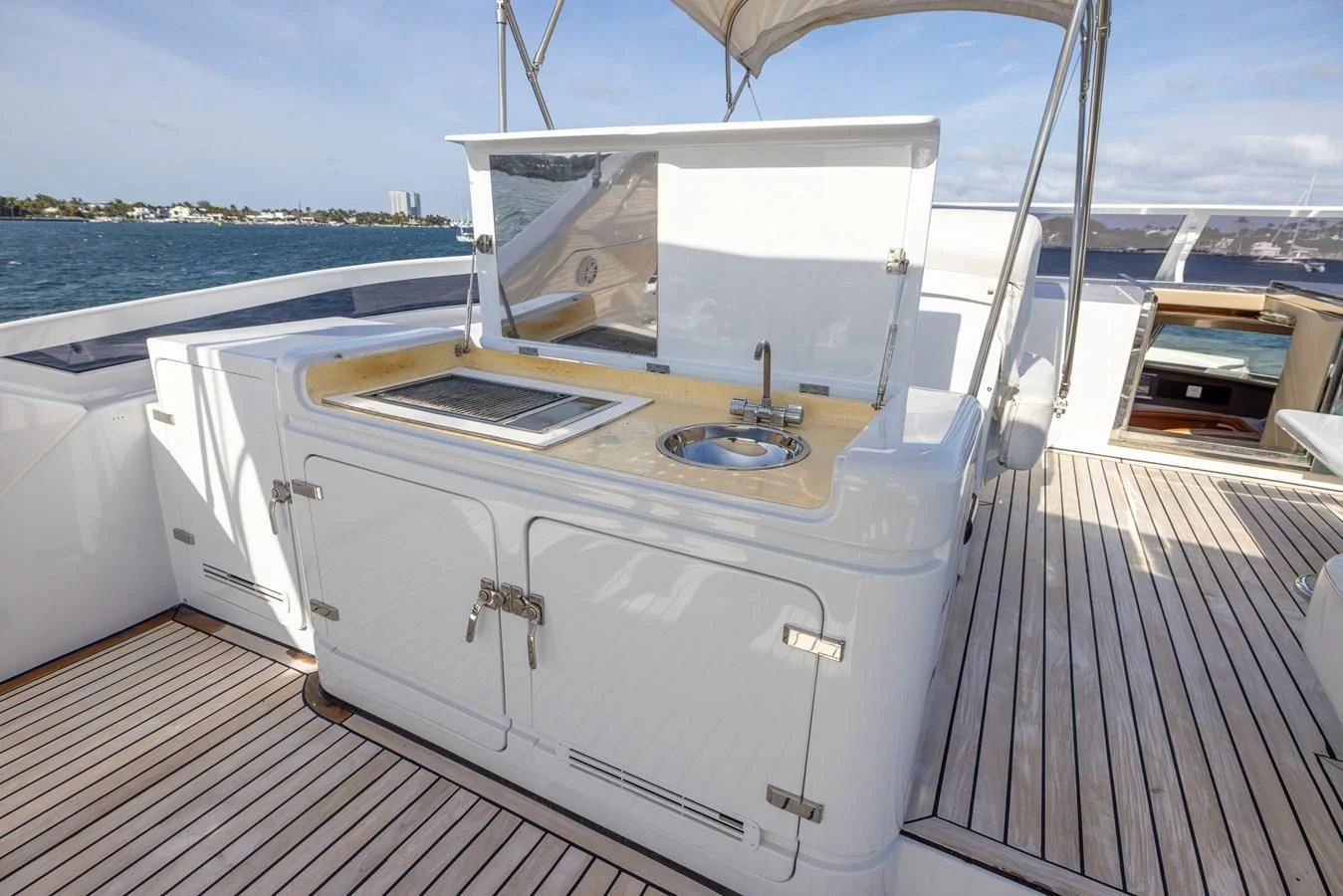 a boat on a deck aboard ENDLESS SUN Yacht for Sale