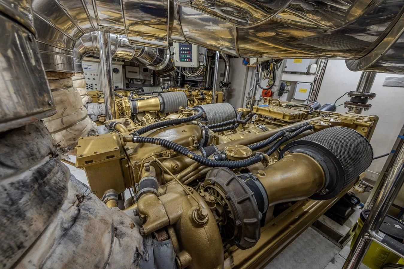 a large machine in a factory aboard ENDLESS SUN Yacht for Sale