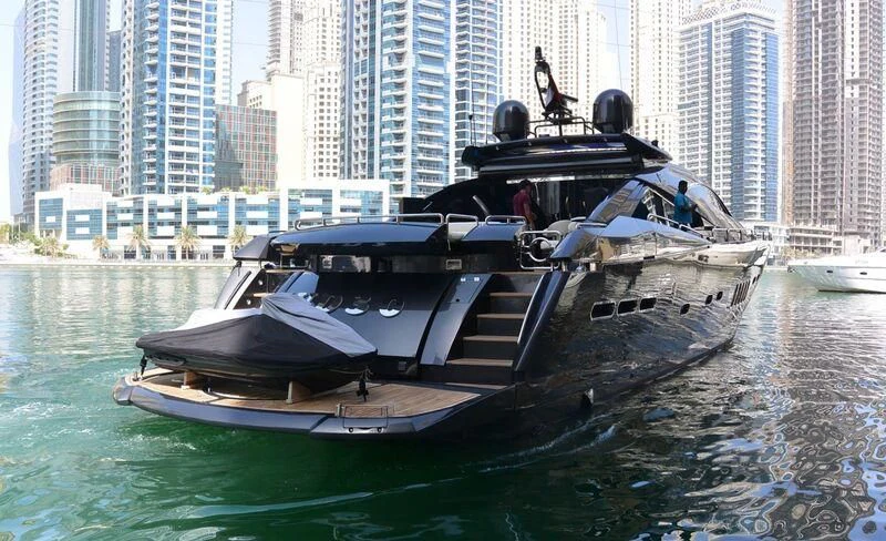 a military boat in the water aboard UD30 Yacht for Sale