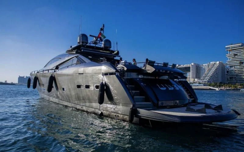 a large ship in the water aboard UD30 Yacht for Sale