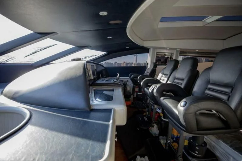 the inside of a car aboard UD30 Yacht for Sale