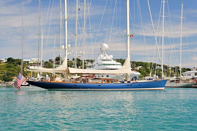 a boat in the water aboard REBECCA Yacht for Sale